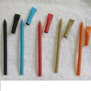 Stylo à bille en carton kraft recyclable personnalisé, écologique et extrêmement économique, largeur d'écriture 1,0 mm, avec logo, pour promotion - Product Image 2