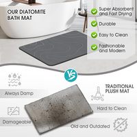 Tapis de bain en pierre de diatomite CF BDMB94, nouveau, vente en gros, pour comptoir de cuisine, tapis de salle de bain naturel pour animaux de compagnie, facile à nettoyer