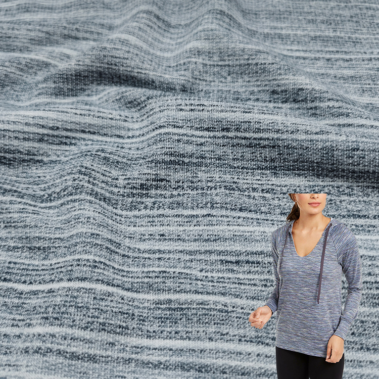 Лидер продаж, трикотажная махровая ткань, космическая окрашенная полиэфирная французская махровая ткань для одежды/