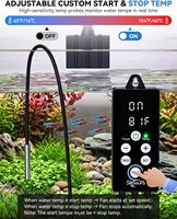 Ventilateur de refroidissement pour aquarium Seaoura SR-401T avec sonde de température, marche/arrêt automatique, minuterie 10 vitesses, refroidisseur pour aquarium d'eau douce et marine