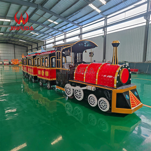 รถไฟท่องเที่ยววินเทจปรับแต่งได้ รถไฟไฟฟ้าไร้ราง สำหรับสวนสนุก โรงแรม รีสอร์ท และเครื่องเล่นเชิงพาณิชย์ - Product Image 3