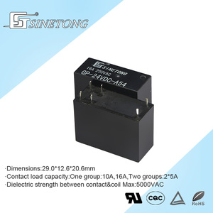 Relé de potencia electromagnético en miniatura, 24V, 16A, 6 pines, tipo PCB - Product Image 5