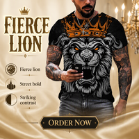 Nouveau T-shirt décontracté à manches courtes pour homme, coupe régulière, tricoté 100 % polyester, anti-plis numérique, idéal pour l'été, grandes tailles