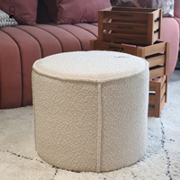 Nouveau rond doux Chenille Pouf maison chambre meubles dressing maquillage pouf repose-pieds canapé tabouret