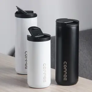 Customized Brand 400ml 550ml Fits in Cup Holder Coffee Drinking Cup Stainless Steel Travel Mug