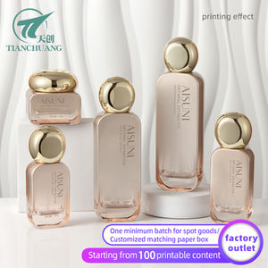 Nokta kaynağı cilt bakımı seti ambalaj malzemesi şeffaf turuncu cam boş şişe özü losyon yüz kremi için yazdırılabilir logo - Product Image 2