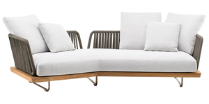 Giảm Giá Đồ Nội Thất Sân Vườn Sân Trong Biệt Thự Bằng Kỹ Thuật Dệt Đệm Dày Ghế Sofa Dây Tuft Ngoài Trời Hiện Đại Được Thiết Kế - Product Image 5