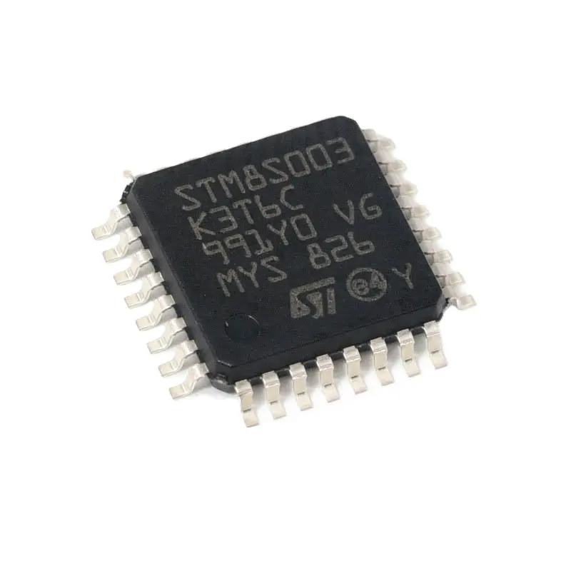 ไมโครคอนโทรลเลอร์ MCU 8-Bit STM8 CISC 8KB Flash 3.3V/5V 32-Pin LQFP ถาดชิปวงจรรวมชิ้นส่วนอิเล็กทรอนิกส์ STM8S003K3T6C