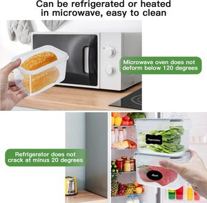 Lot de 8 bocaux de rangement avec couvercle, hermétiques, sans BPA, anti-mites, organisateur de cuisine, conteneur de stockage pour céréales et <span class=keywords><strong>cornflakes</strong></span> avec étiquettes - Product Image 6