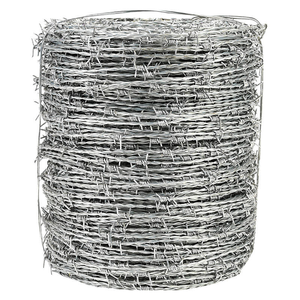 Rust Resistant Galvanized Barbed Wire for Private Land Border Protection, Strong Tensile Structure LandProtection <strong>GalvanizedWire</strong> - Product Image 1