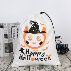 Sacs cadeaux à cordon pour bonbons et bijoux, thème Halloween, pour fêtes de Noël et Halloween, vente en gros, nouveauté - Product Image 2