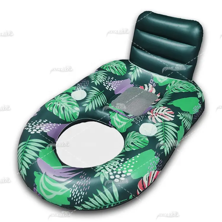 BS-f190 Inflatable pool float custom huge pvc hammock drink holder floating Recliner Chair