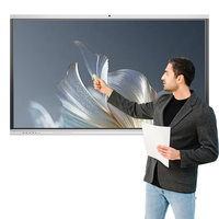 Tableau Blanc Interactif Intelligent IA 65/75/86 Pouces pour l'Éducation avec Caméra IA, Écran Tactile et Wi-Fi Android 15 Project