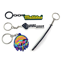 Porte-clés personnalisé en PVC, porte-clés découpé sur mesure avec logo, porte-clés en silicone étanche pour promotion et cadeau