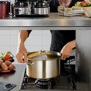 Batterie de cuisine de cuisine commerciale de vente chaude ensemble de pot à lait en acier inoxydable capuchon à <span class=keywords><strong>induction</strong></span> <span class=keywords><strong>casserole</strong></span> profonde <span class=keywords><strong>pour</strong></span> restaurant hôtel - Product Image 6