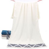 Vente en gros d'usine Nouvelle grande serviette 70*140cm Serviette en coton douce et absorbante Serviette d'exportation Personnalisable avec logo brodé