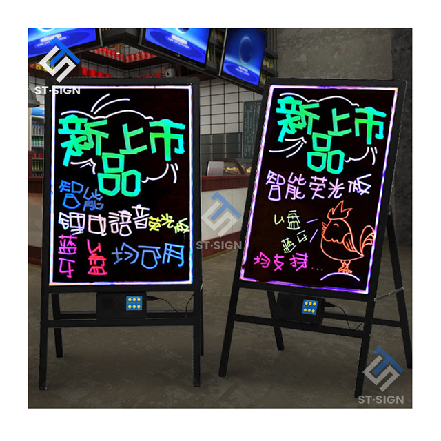 Factory Maker 7 Color Fluorescent Neon Diy Menu Message Advertising Glow Erasable Led Writing Sing Board
