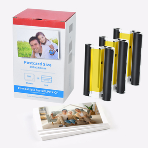 Tinta y Papel Adhesivo Compatibles con <span class=keywords><strong>Canon</strong></span> Selphy, Cartucho de Tinta de 3 Colores, 108 Hojas de Papel Fotográfico Brillante de 4x6 para Selphy CP1500 CP1300 - Product Image 1