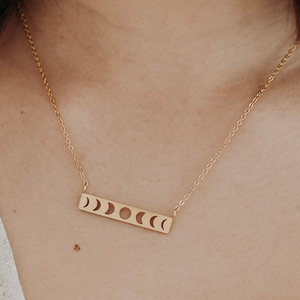 Moda 925 gioielli in argento sterling placcato oro 18 carati uomo donna ciondolo bar scava fuori la <span class=keywords><strong>collana</strong></span> <span class=keywords><strong>fasi</strong></span> <span class=keywords><strong>lunari</strong></span> - Product Image 5