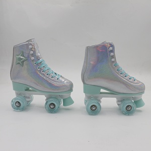 Patins à roulettes pour femmes avec roues lumineuses Patinage en <span class=keywords><strong>quad</strong></span> pour filles, adultes, jeunes, débutants en plein air - Product Image 3