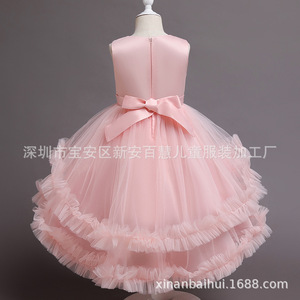 Robe de bal en tulle vert pour enfants, col cœur, robe de princesse pour anniversaire, mariage, spectacle - Product Image 4