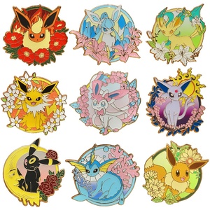 Nouvelle Broche Ronde en Métal Émaillé Elfes Mignons, Accessoire Épinglette Elfes, Emballée Séparément - Product Image 2