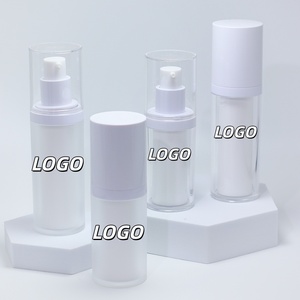 Flacon cosmétique airless de haute qualité 30ml 15ml, flacon pompe airless unique en acrylique avec couleur pour l'emballage de crème solaire et de lotion - Product Image 1