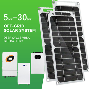 Hybrid Grid Energy System <b>Kit</b> 6KWH-20KWH Lithium Ion Battery MPPT Polycrystalline Silicon 5KW-10KW Custom Home Pure Sine Wave - Product Image 1