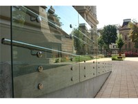 Support de verre rond en acier inoxydable noir M10 pour publicité, clou de fixation moderne pour balcon, escalier, balustrade en verre