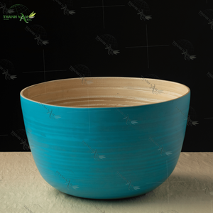 Ensemble de bols de cuisine jetables en bambou écologiques faits à la main, bols en bois légers tissés au Vietnam, bols à riz personnalisés, utilisation pour les fêtes - Product Image 3