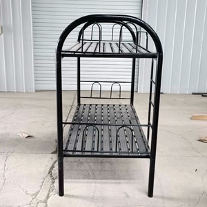 Lit Métallique Simple Superposé Dortoir Scolaire, Cadre en Acier Fer Économique avec Toboggan pour Adultes, Meuble de Chambre - Product Image 4
