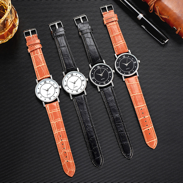 New Men's Quartz Watch Wholesale Fashion Luxury Business Cheap Leather Watches for Men