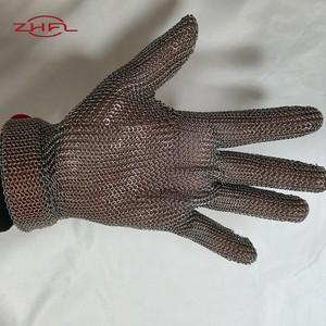 Gants en maille métallique résistants aux coupures Longteng en acier inoxydable, certifiés EN388/ANSI 5/9, résistants à l'abrasion, pour boucher - Product Image 6
