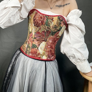 Corsé de mujer debajo del busto, entrenador de cintura, corsé de carpeta de <span class=keywords><strong>pecho</strong></span>, corsé Sexy Floral de talla grande para mujer - Product Image 2