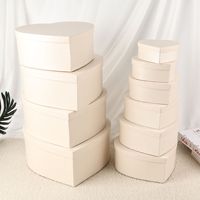 Boîte Cadeau en Forme de Cœur pour Anniversaire, Ensemble de Dix Boîtes d'Emballage pour Anniversaire et Fêtes, Cadeau Festif