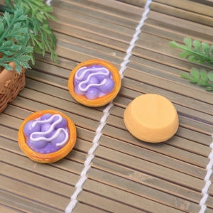 Cabochon plat en résine, motifs crème glacée et tarte aux œufs, pour décoration de chaussures DIY, fournitures et accessoires de loisirs créatifs miniatures - Product Image 2