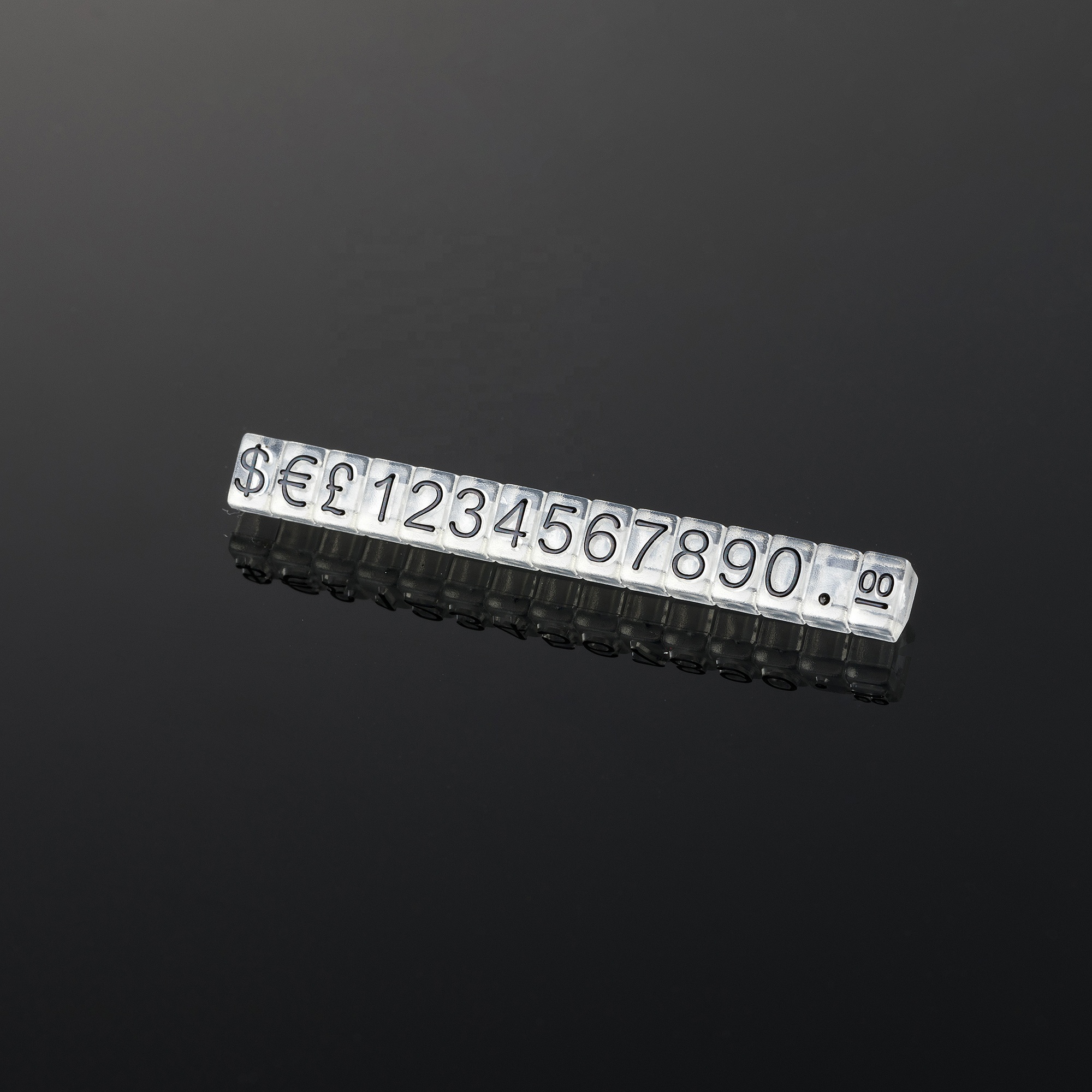 transparent base black font