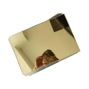 201 304 316 Best Quality Stainless Steel 8K Mirror Silver Gold Rose Gold Black Color Metal Sheet For Baseboard