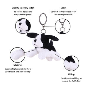 Beyaz sevimli peluş <span class=keywords><strong>mini</strong></span> oyuncak köpek anahtarlık moda küçük boy dolması yumuşak köpek peluş oyuncak - Product Image 5