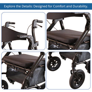 Deambulatore Pieghevole Compatto con Ruote per Uso Esterno - Attrezzatura Sanitaria Resistente che Migliora Portabilità e Stabilità - Product Image 6