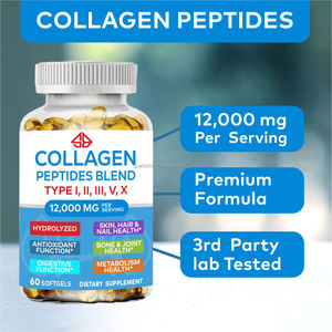 Colágeno Hidrolizado Multiplicado, Péptidos, Glucosamina y Probióticos para el Soporte de Huesos y Articulaciones, Beneficios para la Belleza, Cápsulas Blandas para Adultos - Product Image 5