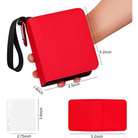 Porte-cartes portable de petite taille à 1 pochette pour enfants, classeur de cartes de jeu, plusieurs couleurs, couvertures de classeur de cartes en cuir