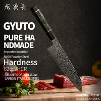 205mm Kiritsuke Gyuto Couteau Autrichien N690 Poudre Acier Chef Cuisine Couteau Noir Couteau Japonais De Haute Qualité