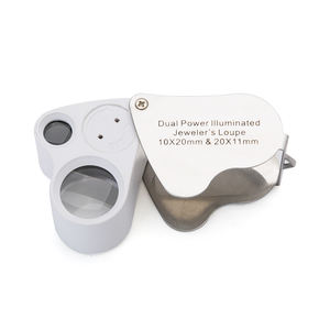 TH-600116 10X/20X LED สว่างส่องอัญมณีแว่นขยายเครื่องประดับสำหรับอัญมณีเครื่องประดับหินแสตมป์เหรียญนาฬิกา - Product Image 1