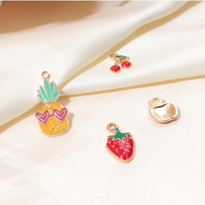 WEGOODZF سلسلة الفاكهة الحلوة المعلقات مع المشابك جراد البحر مطلية بالذهب سبائك الزنك ديي القلائد الأقراط الأحذية سحر - Product Image 5