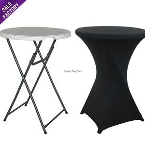 Nouveau produit, meubles de fête de mariage pliables en plastique, tables rondes à cocktails blanches pour événements - Product Image 1