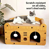 Lit pour chat extra large de 56 cm et griffoir, espace spacieux pour les siestes confortables des chats