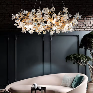 Lustre de branche d'arbre en Offre Spéciale Suspension émaillée en forme de fleur en laiton de luxe moderne avec un design attrayant - Product Image 5