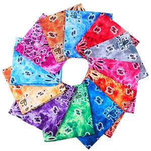 Bandanas en coton personnalisés avec logo, 22*22 pouces, bandanas à motifs paisley, bandanas fantaisie à dégradé, foulards de cowboy pour hommes et femmes - Product Image 1