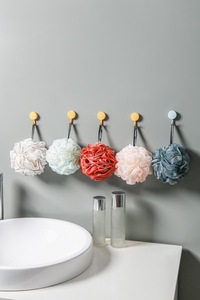 Éponge de boule de douche de bain ronde écologique naturelle <span class=keywords><strong>nettoyant</strong></span> léger pour le corps en PE pour la peau - Product Image 6